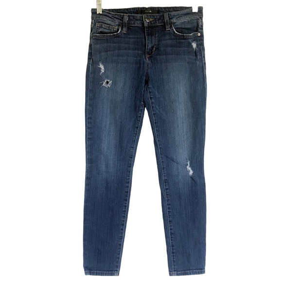 Joe’s Jeans Bramlin Skinny Ankle Jeans Size 27 Low Rise Distressed Indigo Wash - Picture 2 of 11